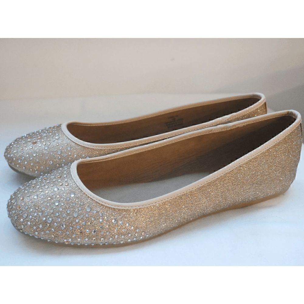 STYLE & CO Rhinestone Flats 10M